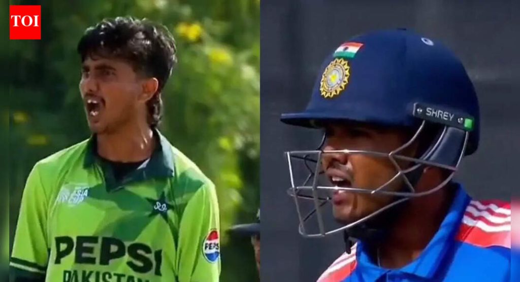 IND vs PAK फायनलमधील गरमागरम दृश्ये! आयुष म्हात्रेचा पाकिस्तानी गोलंदाजाचा सामना – पहा