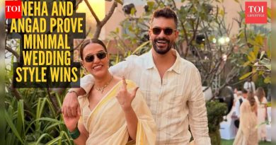 नेहा धुपिया आणि अंगद बेदी यांच्या लग्नातील अतिथी शैली: कासवू साडी आणि को-ऑर्डर सेट