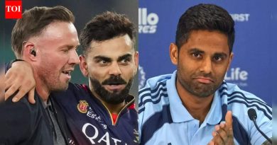 ‘आमच्याकडे आमचा स्वतःचा एबी डिव्हिलियर्स आहे’: भारताच्या T20 विश्वचषक मोहिमेपूर्वी सूर्यकुमार यादवला पाठीवर थाप मिळते