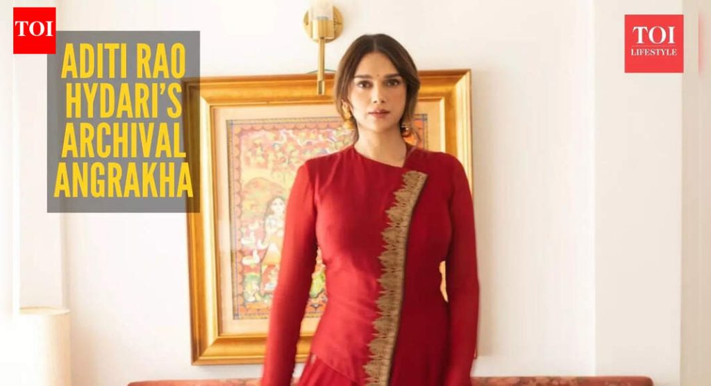 अदिती राव हैदरी अभिलेखीय अंगराखा कुर्ता घालते आणि नखे आधुनिक अभिजात |