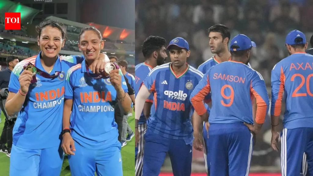 हरमनप्रीत कौर, स्मृती मानधना यांनी T20 विश्वचषकापूर्वी पुरुष संघाला पाठिंबा दिला – पहा