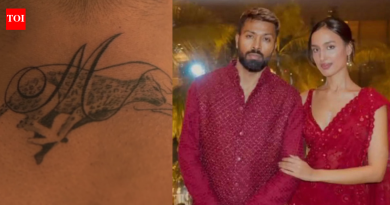 हार्दिक पांड्याने गर्लफ्रेंड माहिकेसाठी मनापासून व्हॅलेंटाईन डे ‘एम’ टॅटू काढला – पहा