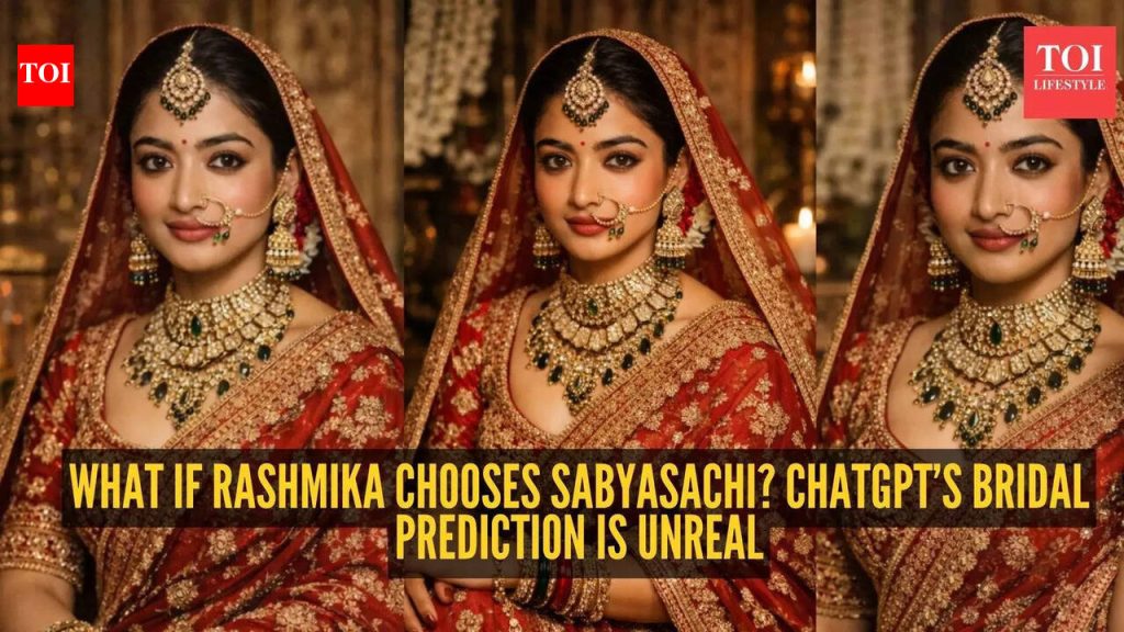 Rashmika Mandanna AI Wedding Look: Rashmika Mandanna-Vijay Deverakonda लग्न: आम्ही ChatGPT ला विचारले की रश्मिका मंदाना सब्यसाची वधूच्या रुपात कशी दिसेल?