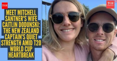 Caitlin Dodunski: Mitchell Santner च्या पत्नी Caitlin Dodunski: T20 World Cup heartbreak दरम्यान न्यूझीलंडच्या कर्णधाराची शांत ताकद |